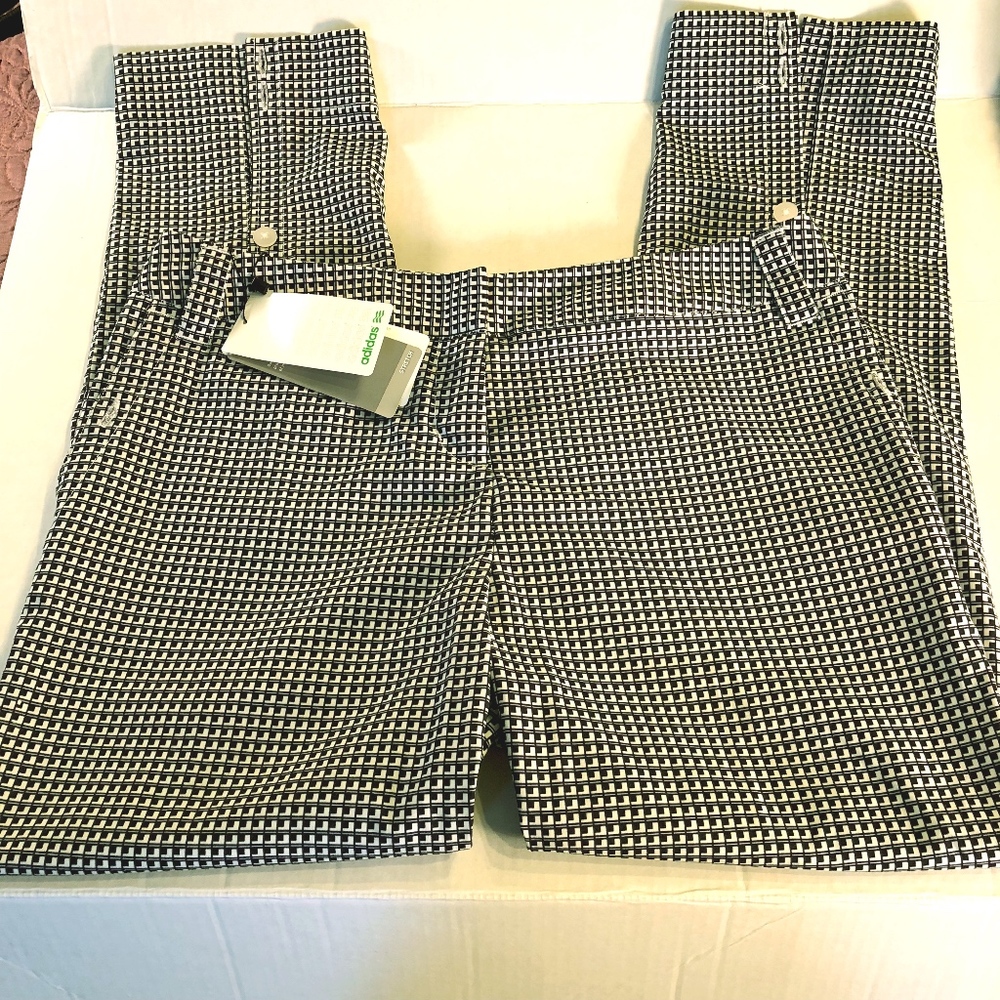 Adidas Black & White Pattern Golf Pants size 6 NWT